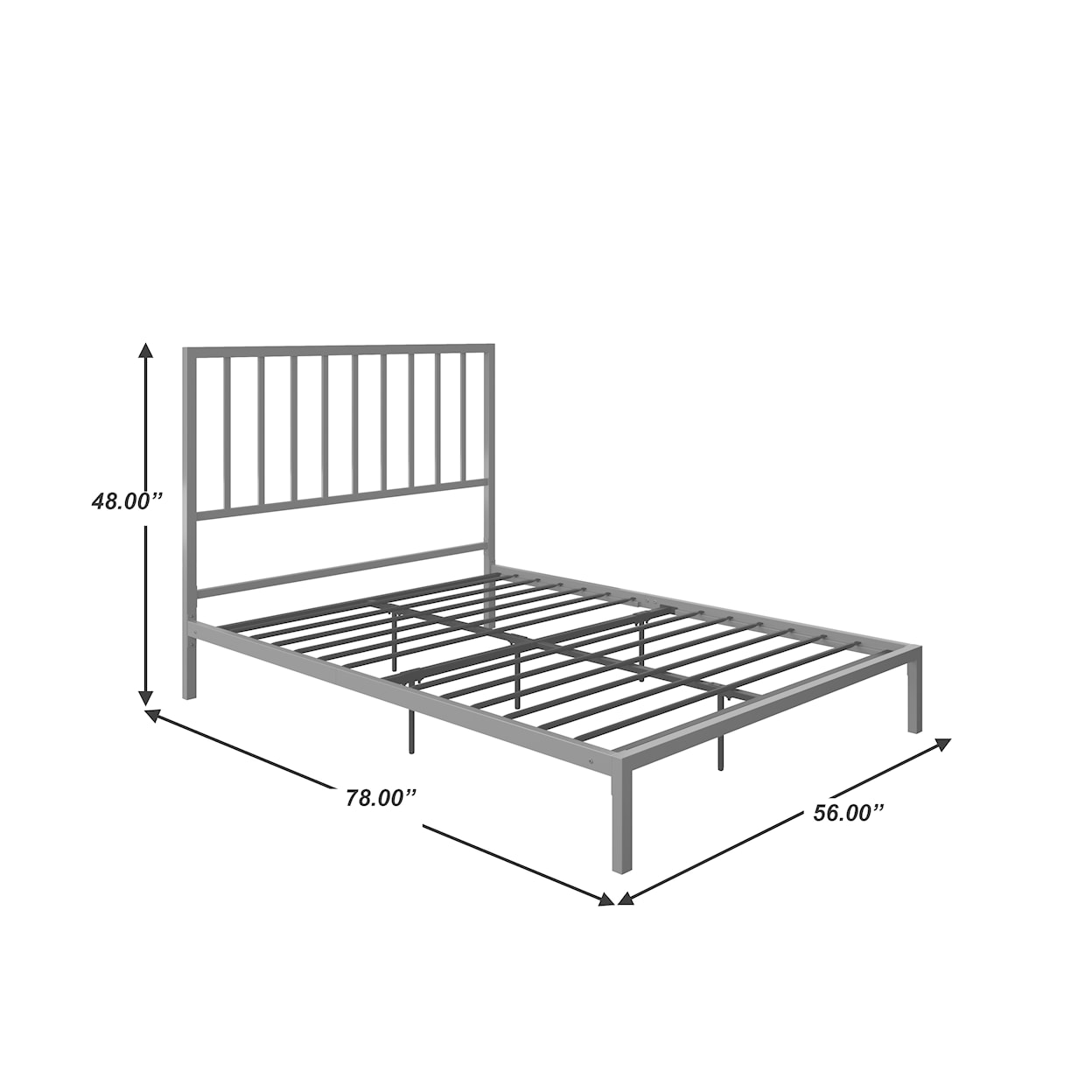 Accentrics Home Fashion Beds Full Metal Bed