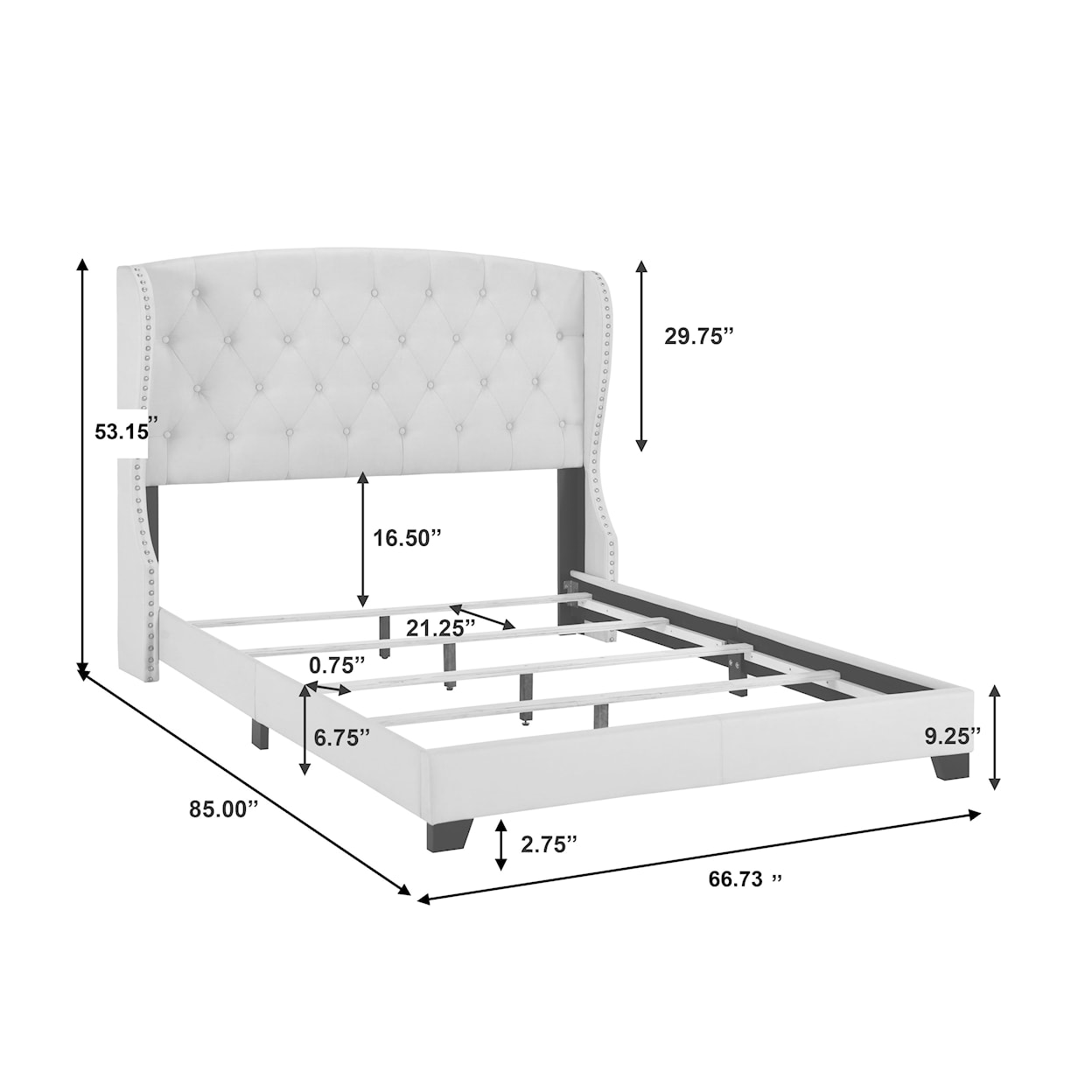 Accentrics Home Fashion Beds Queen Upholstered Bed