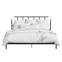 King Metal Bed-Black and Chrome