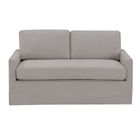 Modern Slipcover Style Sofa in Storm Gray