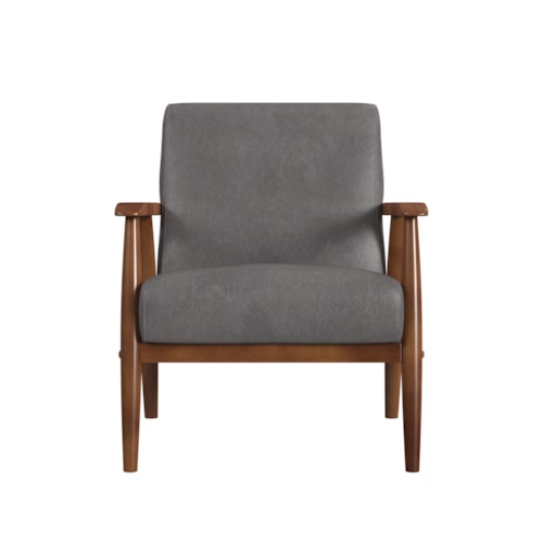 Mid-Century Modern Accent Chair in Steel Grey