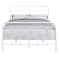 Industrial All-in-One Curved Queen Metal Bed - Cream