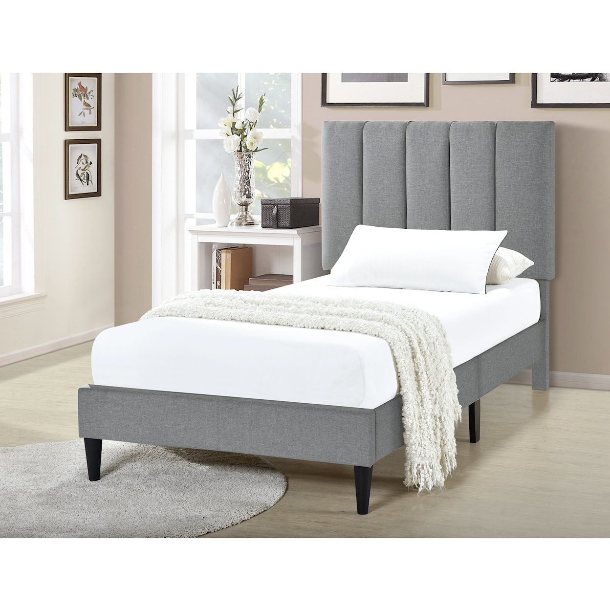 Accentrics Home Fashion Beds Twin Upholstered Bed