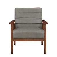 Mid-Centruy Modern Channel Wood Frame Chair - Flint