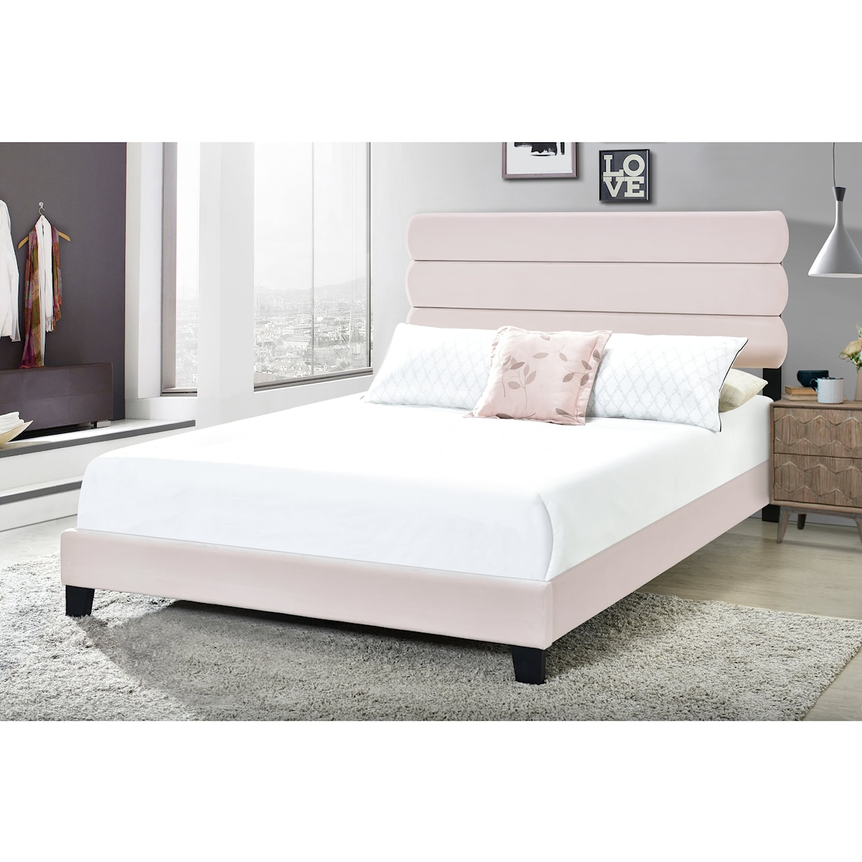 Accentrics Home Fashion Beds King Upholstered Bed