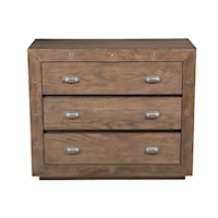 Farm House Style Accent Chest with Industrial Elements