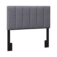 Contemporary Hayden Headboard Gray Linen Full/Queen