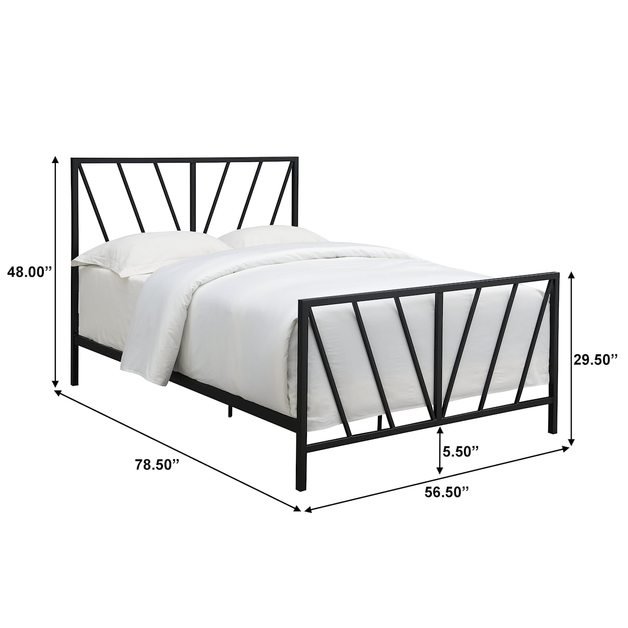 Accentrics Home Fashion Beds Full Metal Bed