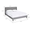 Accentrics Home Fashion Beds King Upholstered Bed and Nightstand set