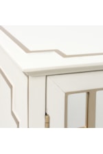 Accentrics Home Accents Modern Glam Five Drawer Chest in White