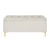 Accentrics Home Accent Seating Transitional Storage Bench with Grid-Tufted Seat in Ivory