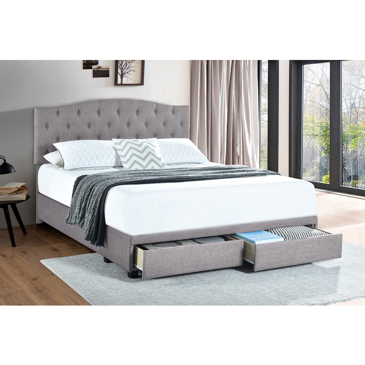 Accentrics Home Fashion Beds Queen Upholstered Bed