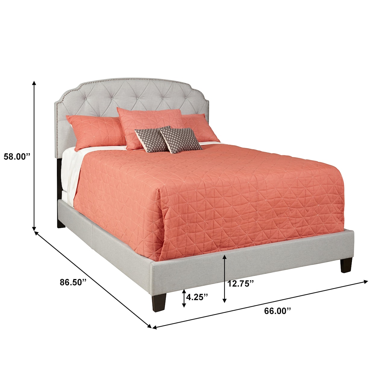 Accentrics Home Fashion Beds Queen Upholstered Bed