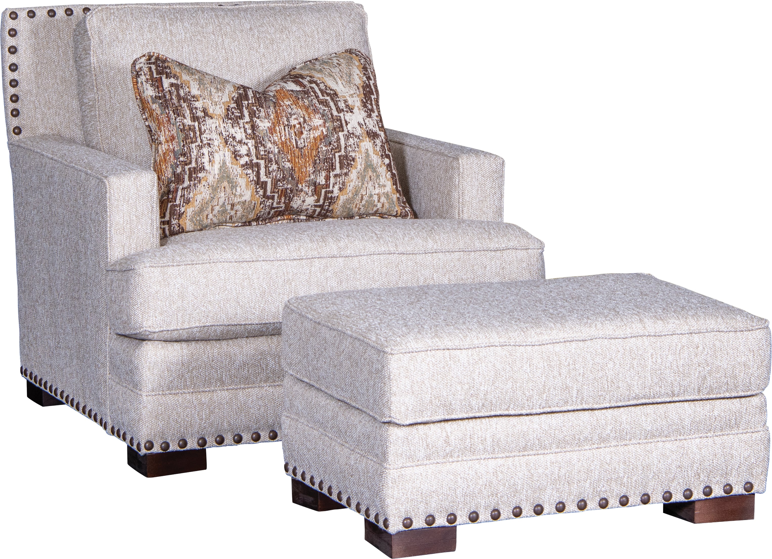 Mayo Furniture 3066 Series Fabric Chair with Optional Nailheads