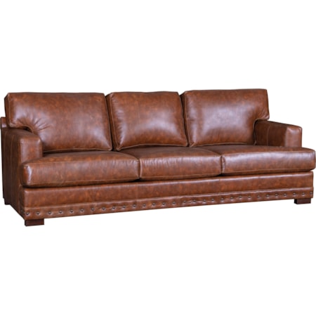 Leather Track Arm Sofa