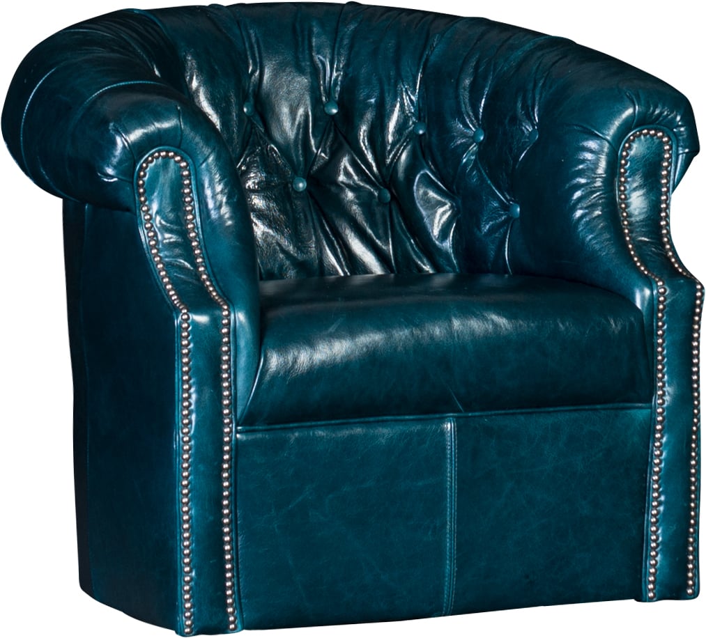 Leather Swivel Tub Chair