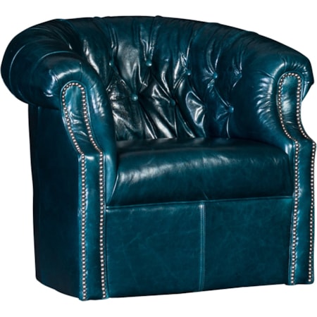 Leather Swivel Tub Chair