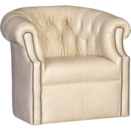 Leather Swivel Tub Chair