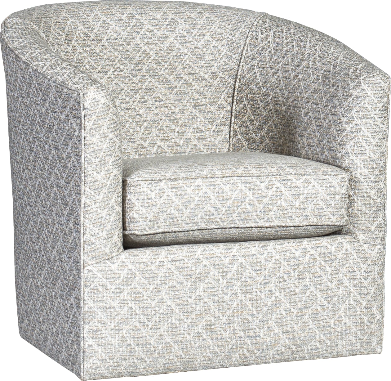 Customizable Swivel Barrel Chair