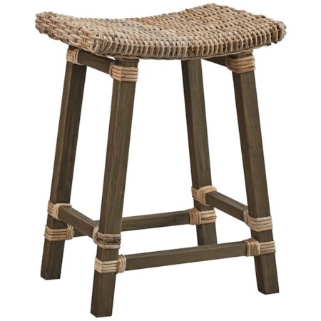 Country Woven Kubu Counter Stool