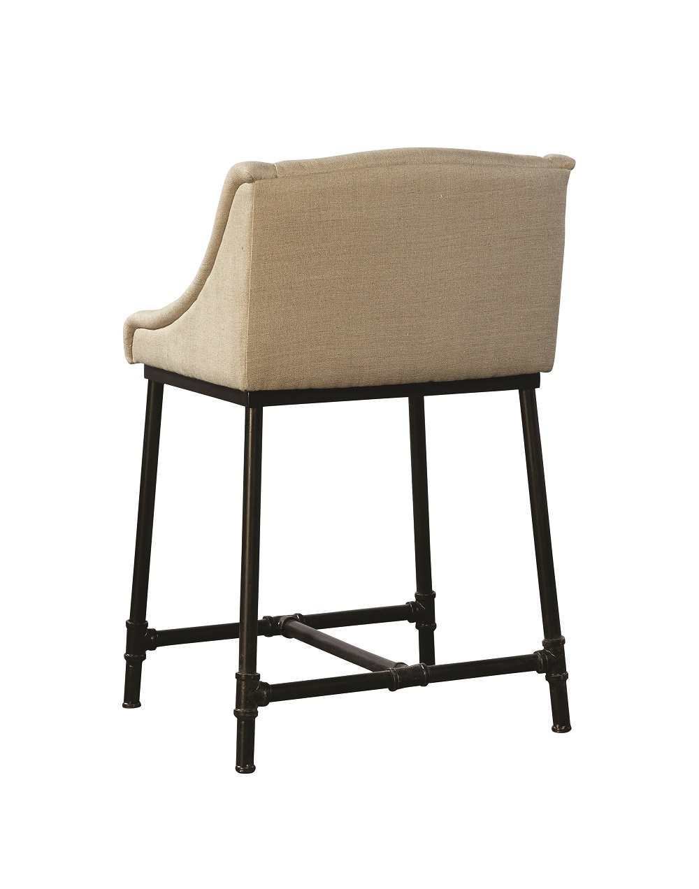 Furniture Classics Furniture Classics Linen & Iron Pipe Counter Stool
