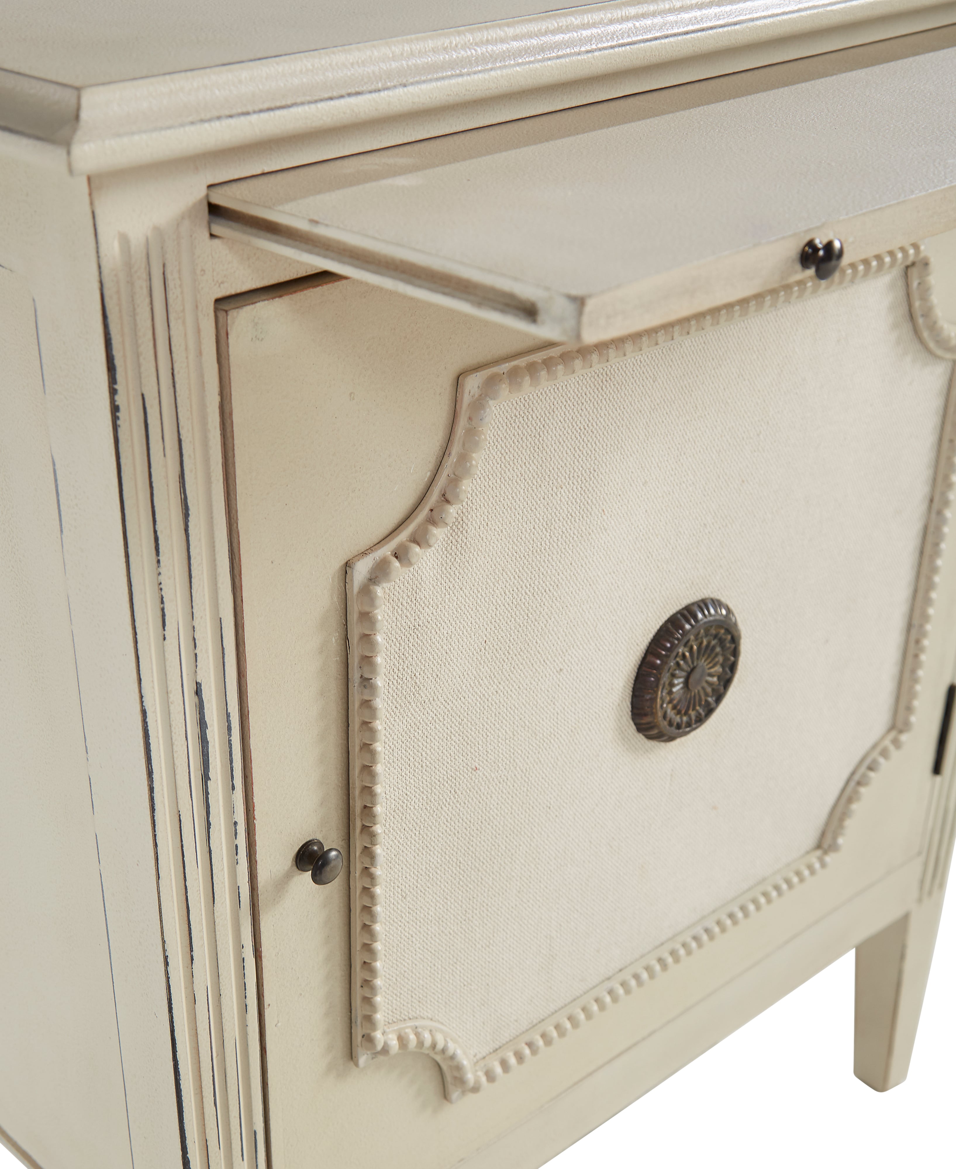 Furniture Classics Furniture Classics Linen & Beaded Front End Table