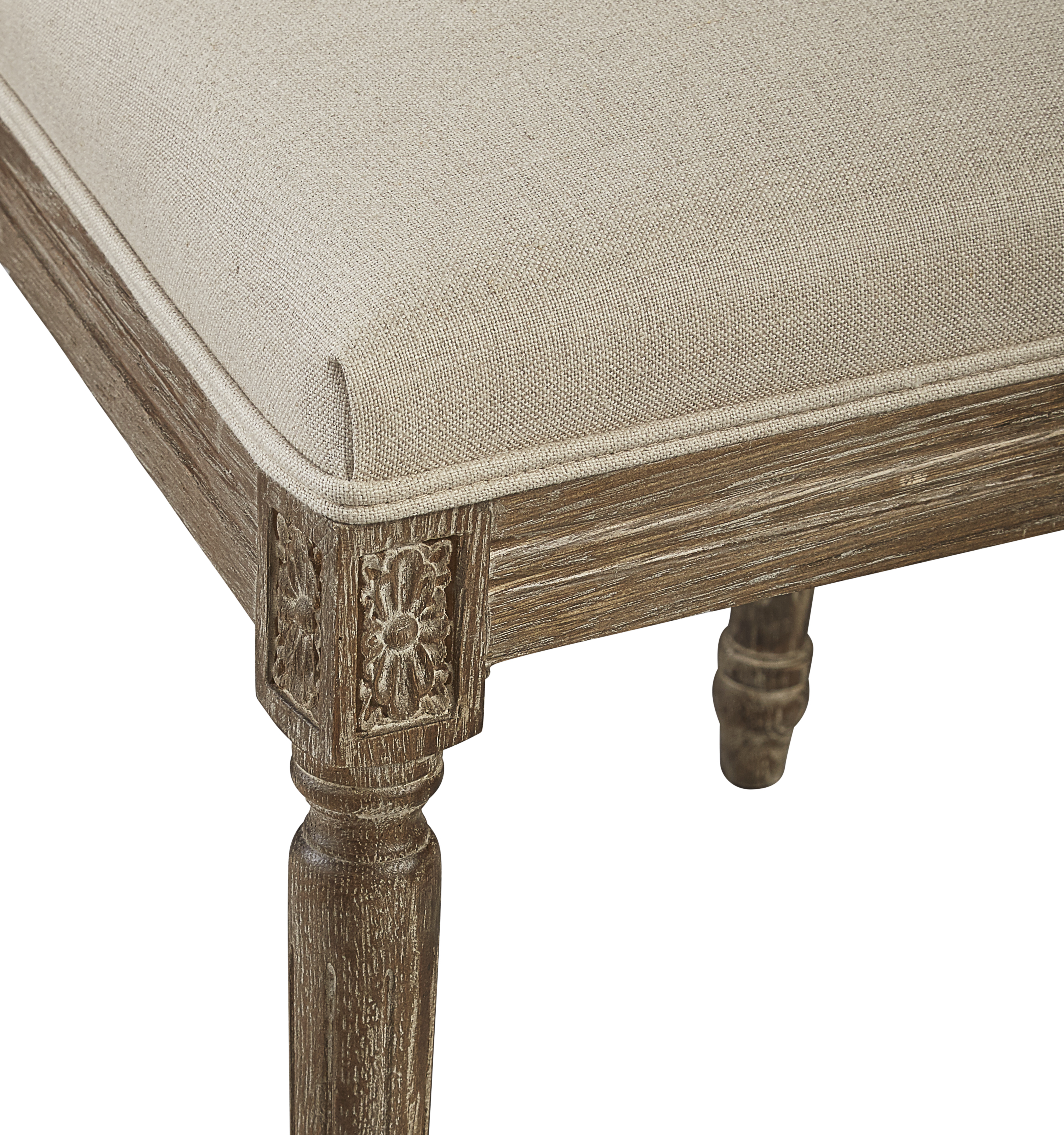 Furniture Classics Furniture Classics Linen & Oak Caned Back Side Chair