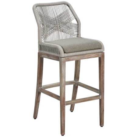 Gray Fiddler Counter Stool