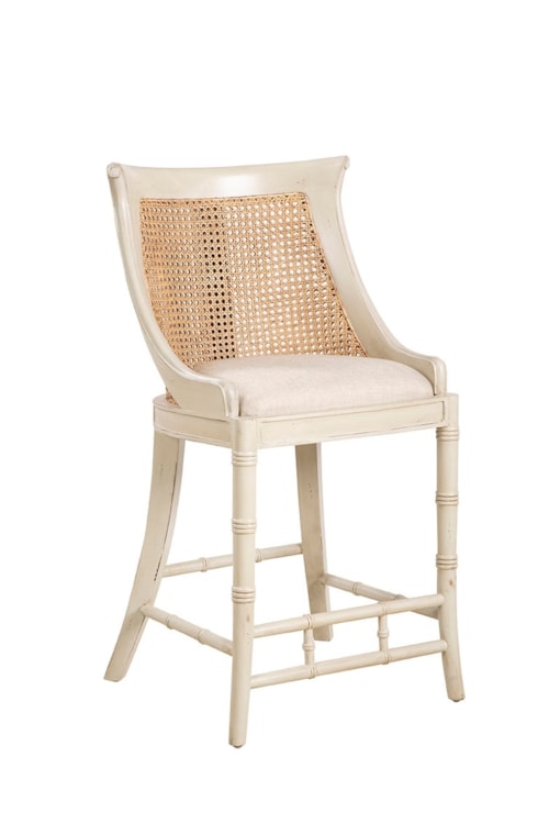 Cream Spoonback Counter Stool