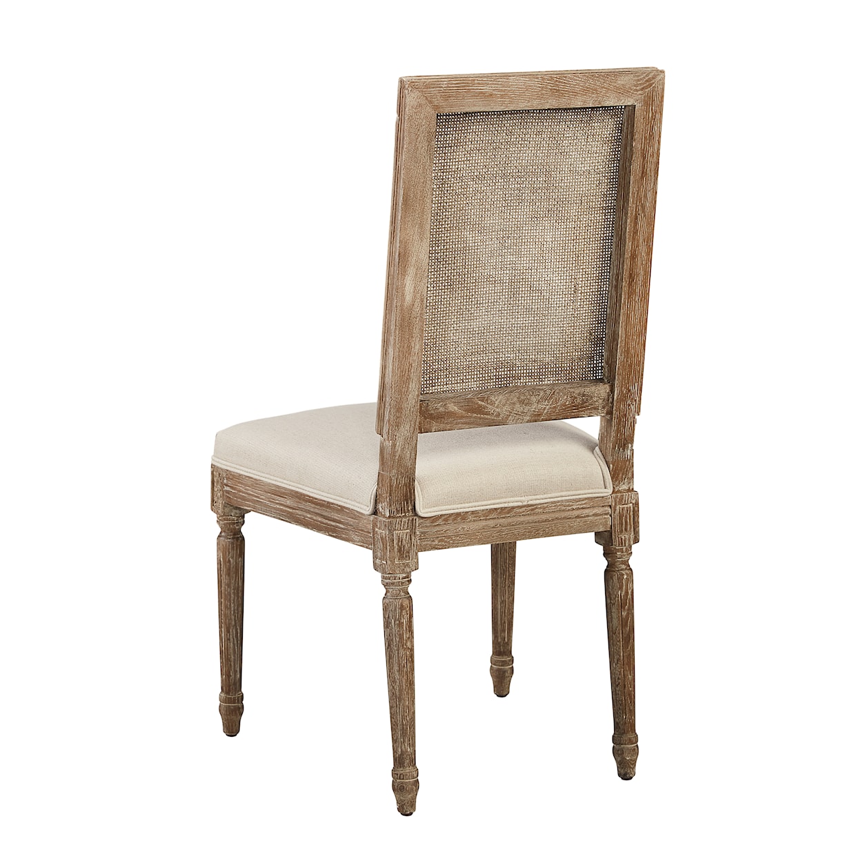 Furniture Classics Furniture Classics Linen & Oak Caned Back Side Chair