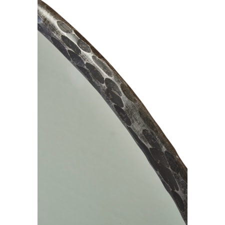 Metal Edge Round Mirror