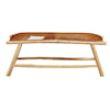 Furniture Classics Furniture Classics Villager Teak and Hide Bench