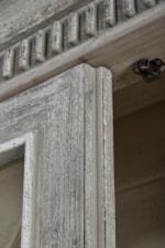 Furniture Classics  Traditional Cathedral Arched Cabinet with Removable Finials