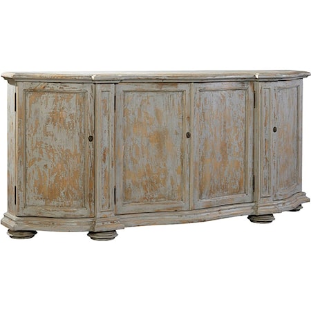 Washed Blue Briquette Sideboard