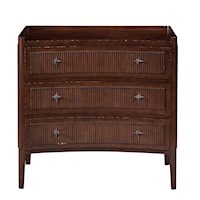 Walnut Reeded Chest Of Drawers