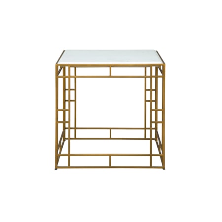 Gold Cubes Side Table