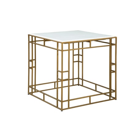 Gold Cubes Side Table