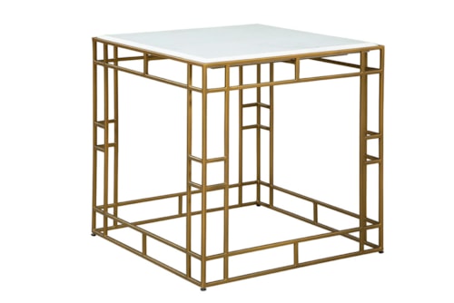 Gold Cubes Side Table