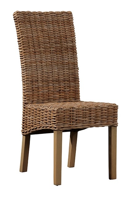 Lyra Reef Side Chair with Woven Kubu