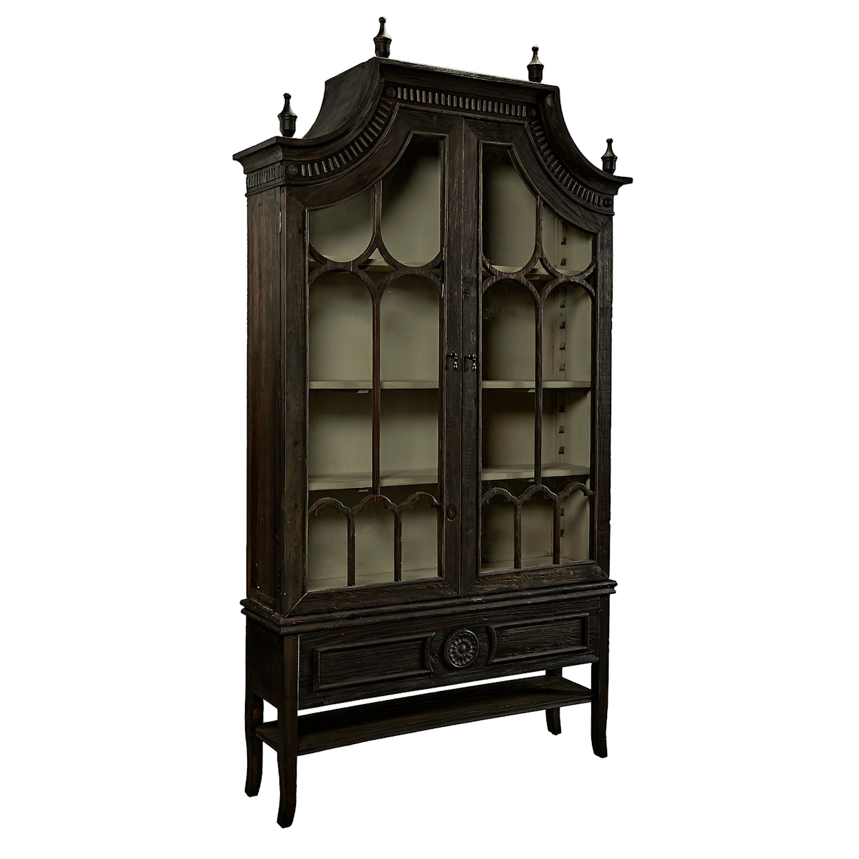 Furniture Classics Furniture Classics Reims Cathedral Black Arched Cabinet