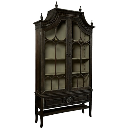 Reims Cathedral Black Arched Cabinet