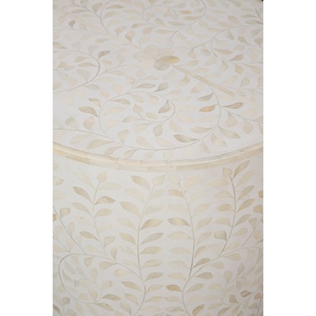 White Shell End Table