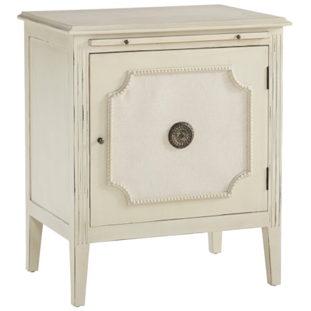 Linen & Beaded Front End Table
