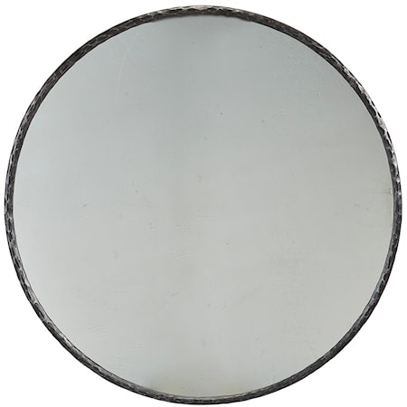 Metal Edge Round Mirror