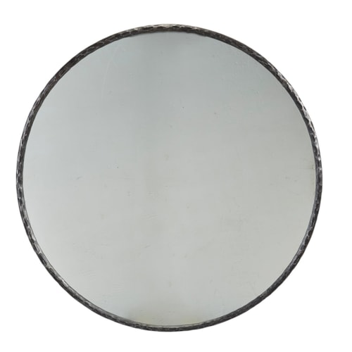 Metal Edge Round Mirror