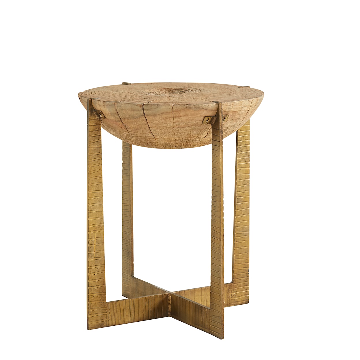 Furniture Classics Furniture Classics Brass Base Grain End Table