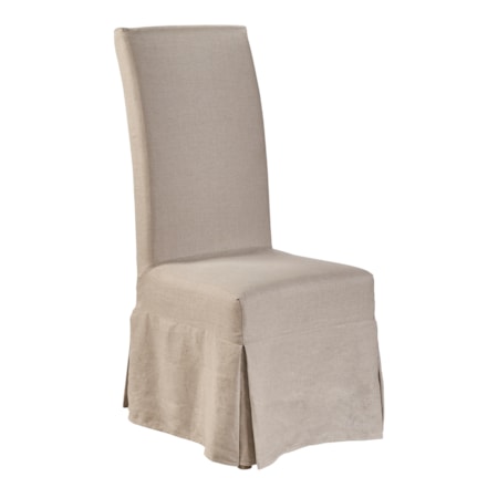 Floor Length Slip Covered Chair