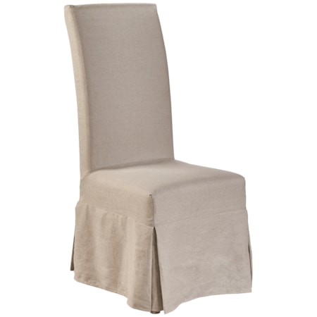 Floor Length Slip Covered Chair