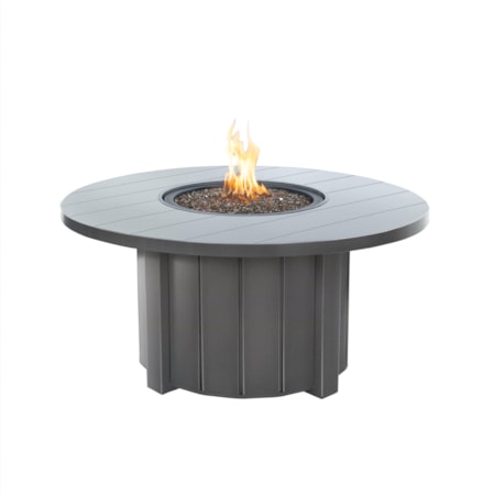 Trevi 50" Round Aluminum Fire Pit And Lid