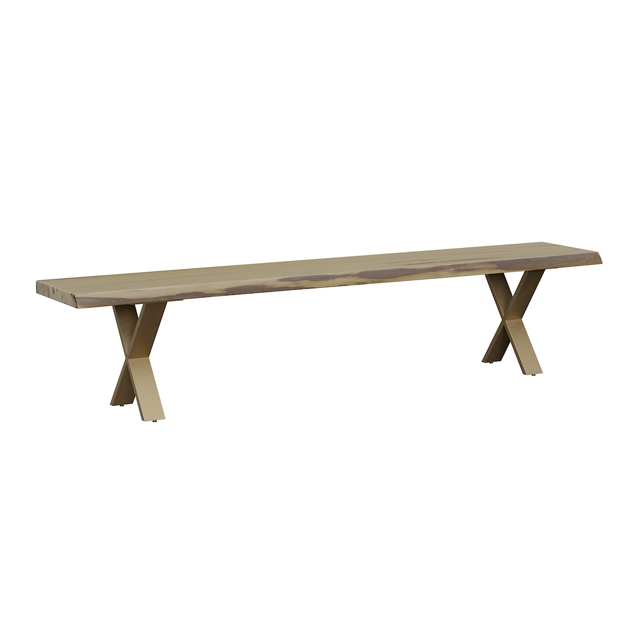 Canal Dover Furniture Bordeaux Live Edge Dining Bench - X Base